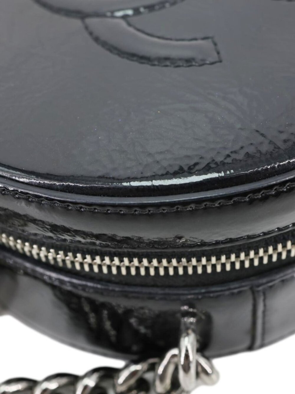 Chanel  Round as Earth Patent Leather Crossbody Bag Black - Picture 10 of 15